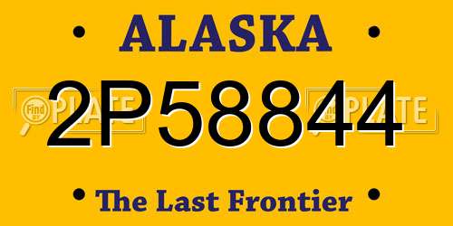 2P58844 Alaska License Plate