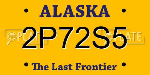 2P72S5 Alaska License Plate