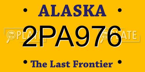 2PA976 Alaska License Plate