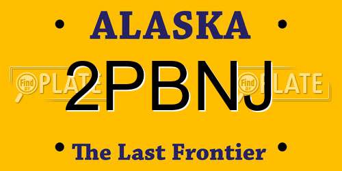2PBNJ Alaska License Plate