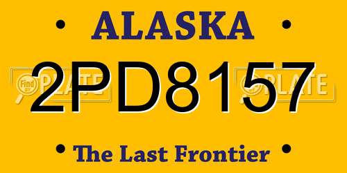 2PD8157 Alaska License Plate