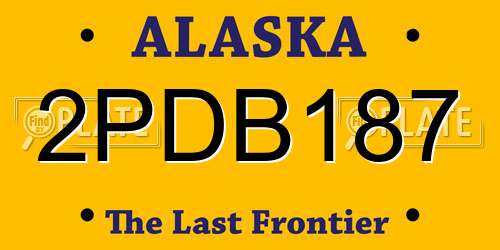 2PDB187 Alaska License Plate