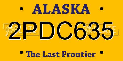 2PDC635 Alaska License Plate
