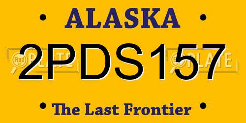 2PDS157 Alaska License Plate