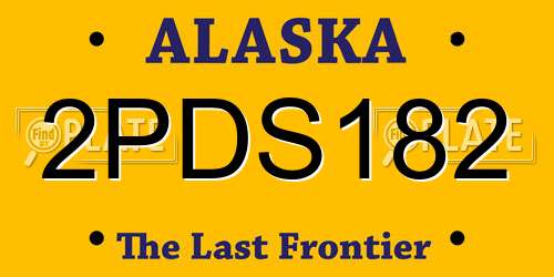 2PDS182 Alaska License Plate
