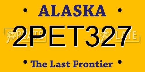 2PET327 Alaska License Plate
