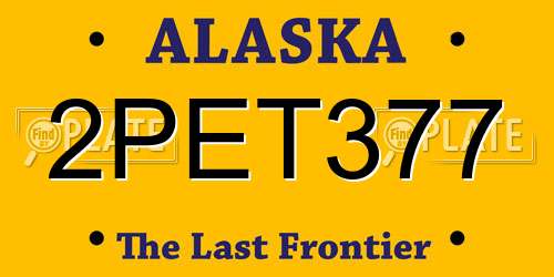 2PET377 Alaska License Plate