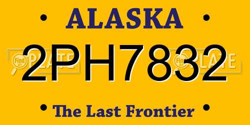 2PH7832 Alaska License Plate