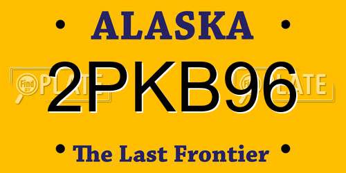 2PKB96 Alaska License Plate