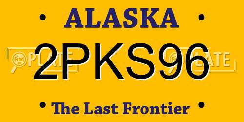 2PKS96 Alaska License Plate