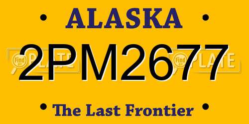 2PM2677 Alaska License Plate
