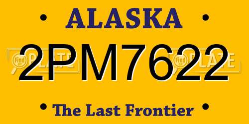 2PM7622 Alaska License Plate