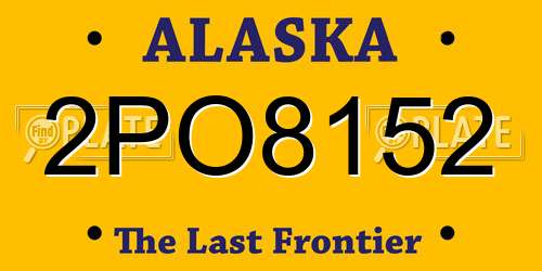 2PO8152 Alaska License Plate