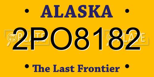 2PO8182 Alaska License Plate