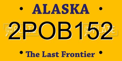 2POB152 Alaska License Plate