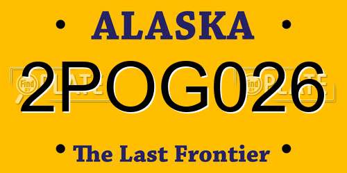 2POG026 Alaska License Plate