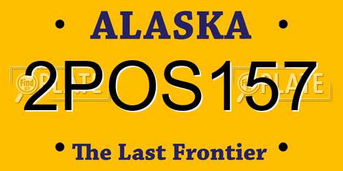 2POS157 Alaska License Plate