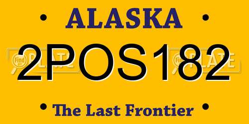 2POS182 Alaska License Plate