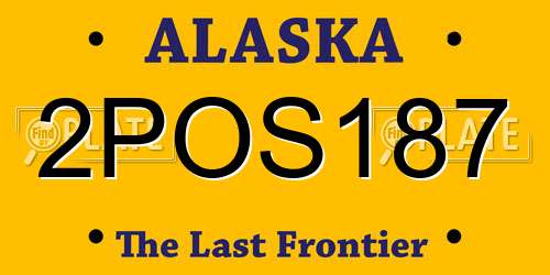 2POS187 Alaska License Plate