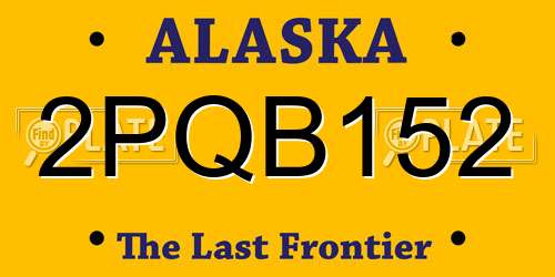 2PQB152 Alaska License Plate