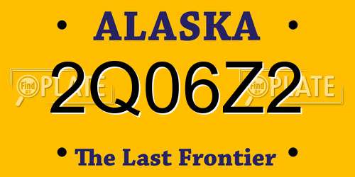 2Q06Z2 Alaska License Plate