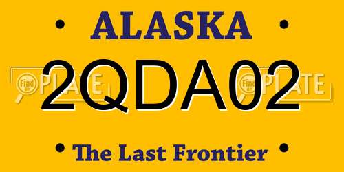 2QDA02 Alaska License Plate