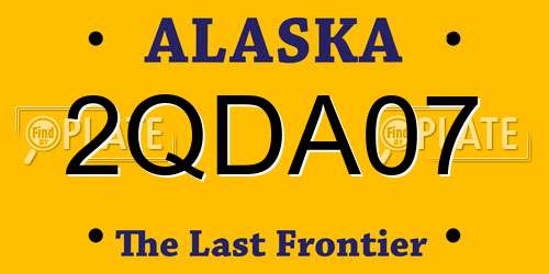 2QDA07 Alaska License Plate