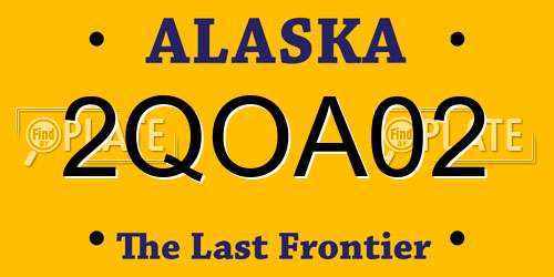 2QOA02 Alaska License Plate