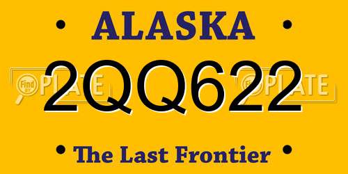 2QQ622 Alaska License Plate