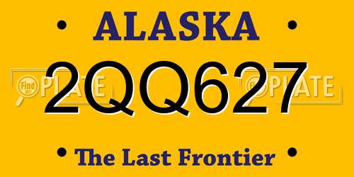2QQ627 Alaska License Plate