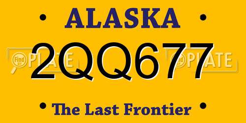 2QQ677 Alaska License Plate