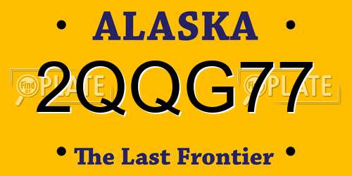 2QQG77 Alaska License Plate