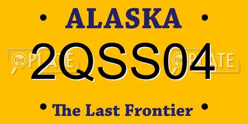 2QSS04 Alaska License Plate