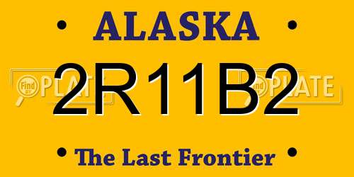 2R11B2 Alaska License Plate