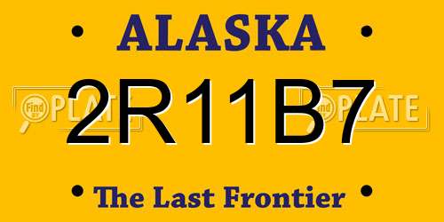 2R11B7 Alaska License Plate