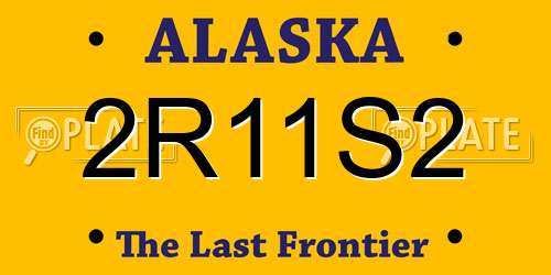 2R11S2 Alaska License Plate