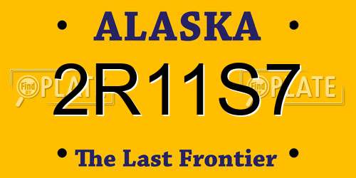 2R11S7 Alaska License Plate
