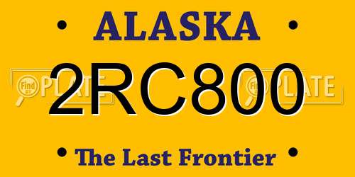 2RC800 Alaska License Plate