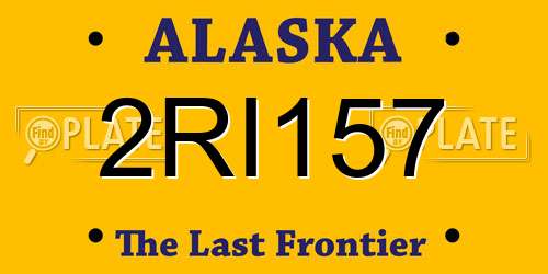 2RI157 Alaska License Plate