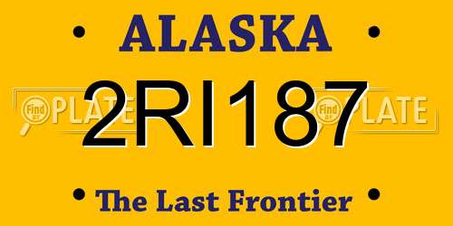 2RI187 Alaska License Plate