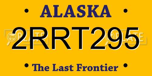 2RRT295 Alaska License Plate