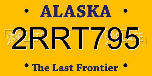 2RRT795 Alaska License Plate
