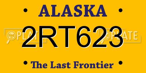 2RT623 Alaska License Plate