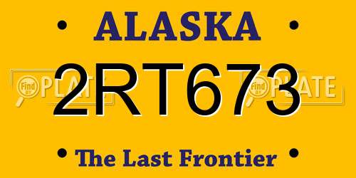 2RT673 Alaska License Plate