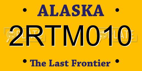 2RTM010 Alaska License Plate