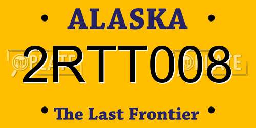 2RTT008 Alaska License Plate