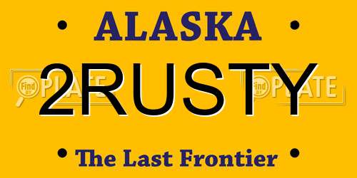 2RUSTY Alaska License Plate