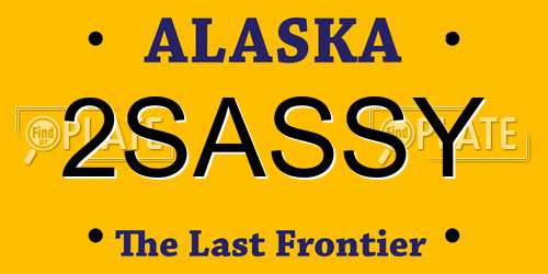 2SASSY Alaska License Plate