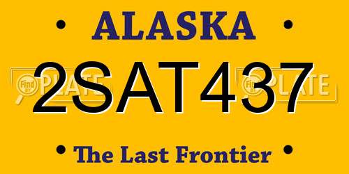 2SAT437 Alaska License Plate