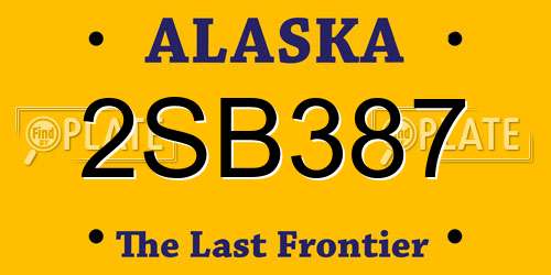 2SB387 Alaska License Plate
